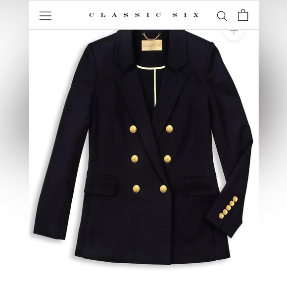 Classic Six // KATHARINE DOUBLE-BREASTED BLAZER / Size 14 — WORN ONCE - Picture 1 of 6